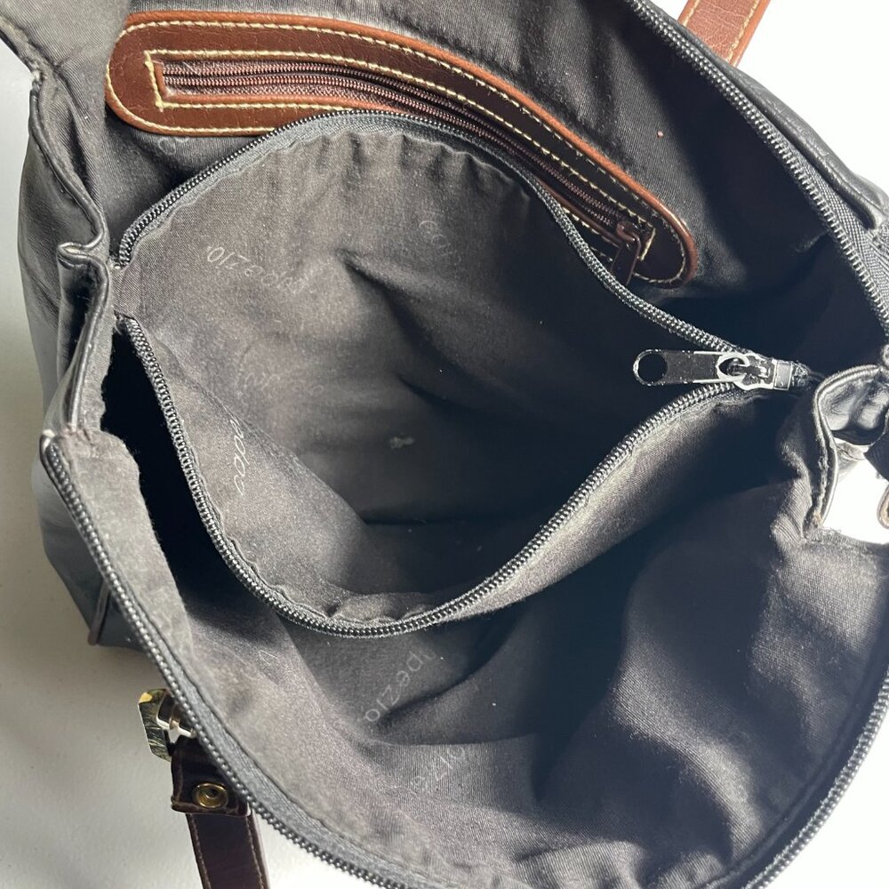 Capezio Black and Brown Leather Shoulder Bag - Picture 3 of 7